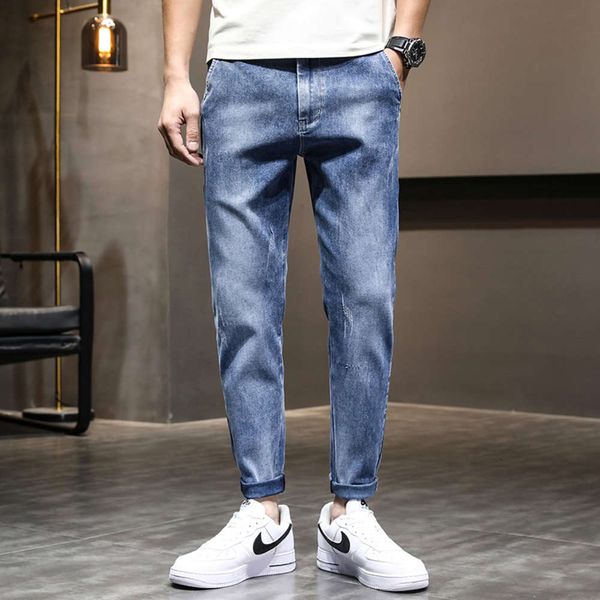 fashion brand spring and autumn capris korean stretch jeans men's slim trend youth leisure leg pants, Blue
fashion brand spring and autumn capris korean stretch jeans men's slim trend youth leisure leg pants, Blue