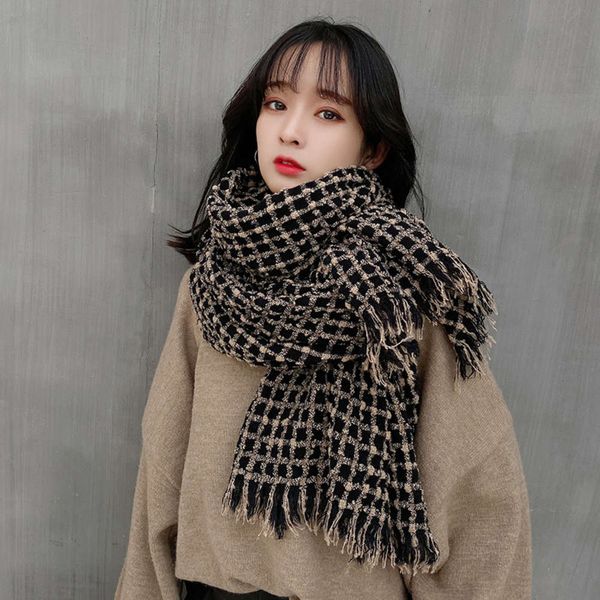xiaoxiangfeng new scarf women's winter plaid cashmere casual shawl korean fashion bib, Blue;gray
xiaoxiangfeng new scarf women's winter plaid cashmere casual shawl korean fashion bib, Blue;gray