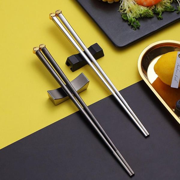 5pairs household chinese chopsticks stainless steel chopsticks set anti-slip anti-scalding square l new year gift
5pairs household chinese chopsticks stainless steel chopsticks set anti-slip anti-scalding square l new year gift