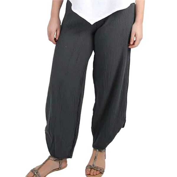 women's pants & capris women loose trousers casual cotton and linen solid drawstring elastic long straight waist, Black;white
women's pants & capris women loose trousers casual cotton and linen solid drawstring elastic long straight waist, Black;white