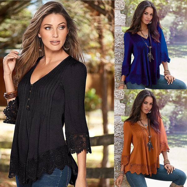 2021 new womens ruffle summer spring lace shirts plus size women vintage shirt blouse streetwear office ladies blouses fer6, White
2021 new womens ruffle summer spring lace shirts plus size women vintage shirt blouse streetwear office ladies blouses fer6, White