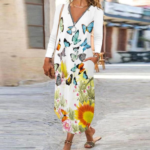 casual dresses women autumn retro print 2021 boho plus size long sleeve v-neck maxi dreeses loose zipper party dress vestido s-3xl, Black;gray
casual dresses women autumn retro print 2021 boho plus size long sleeve v-neck maxi dreeses loose zipper party dress vestido s-3xl, Black;gray