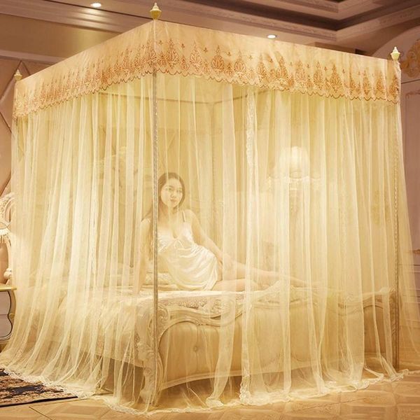 mosquito net princess style 4 corner post bed canopy full netting bedding bedroom decoration hanging valance
mosquito net princess style 4 corner post bed canopy full netting bedding bedroom decoration hanging valance
