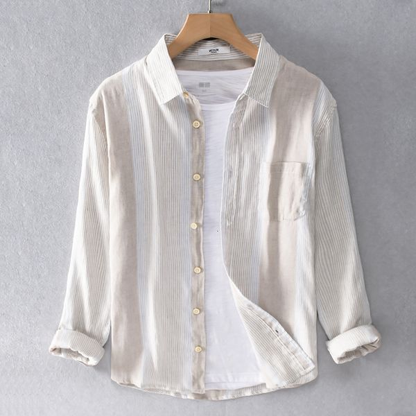 2021 new style italy brand long sleeve linen and cotton stripe for men casual fashion shirt mens comfortable shirts iztn, White
2021 new style italy brand long sleeve linen and cotton stripe for men casual fashion shirt mens comfortable shirts iztn, White