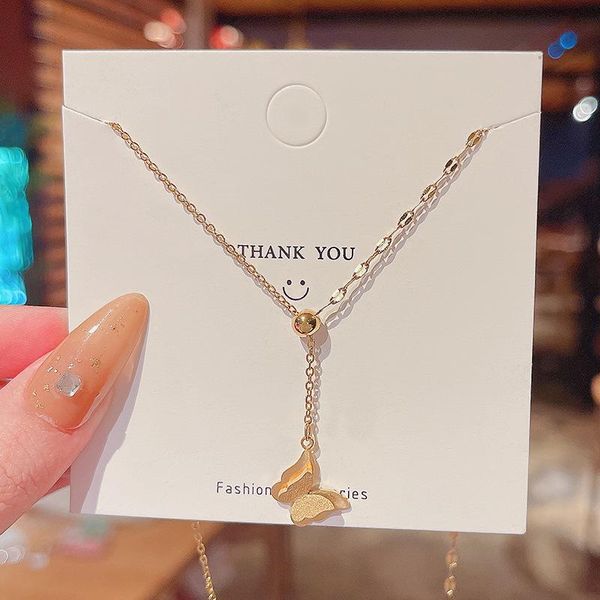 chains titanium steel butterfly necklace women's long tassel clavicle chain ins tide graceful and fashionable, Silver
chains titanium steel butterfly necklace women's long tassel clavicle chain ins tide graceful and fashionable, Silver