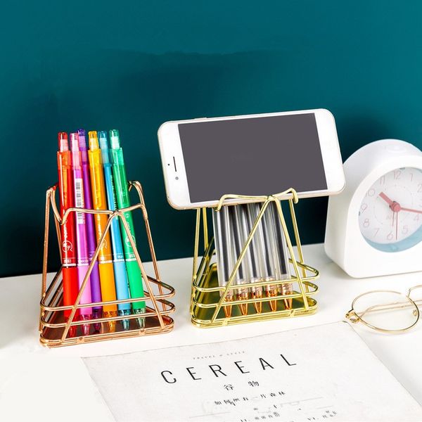 1pc nordic metals forging iron rose gold pen potlood pot holder make borstel organizer container school letterhead
1pc nordic metals forging iron rose gold pen potlood pot holder make borstel organizer container school letterhead