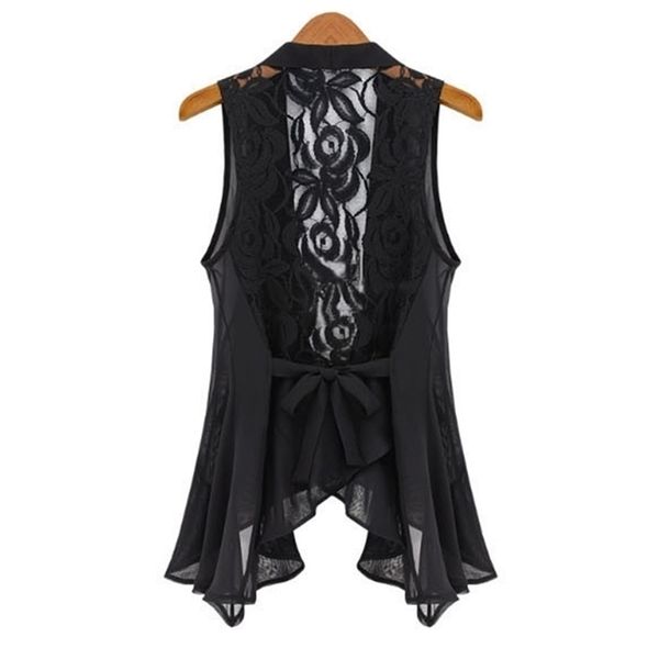 big yards chiffon vest in the long section chiffon lace vest jacket stand collar asymmetric hem chiffon vest s-xxxxxl 210909, Black;white
big yards chiffon vest in the long section chiffon lace vest jacket stand collar asymmetric hem chiffon vest s-xxxxxl 210909, Black;white