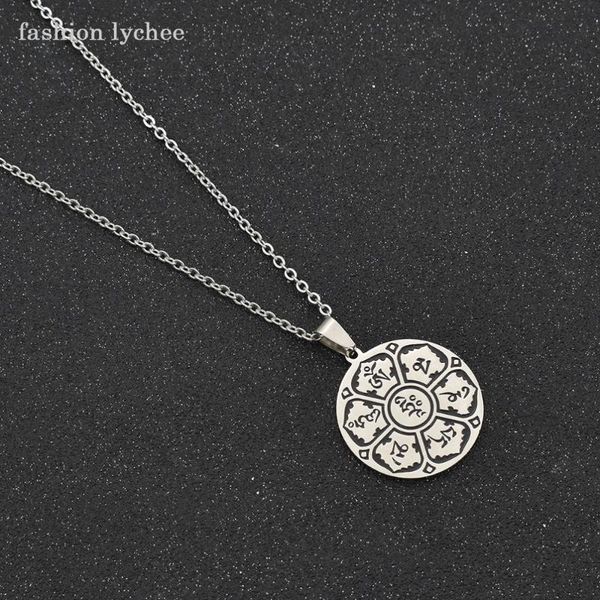 pendant necklaces fashion lychee yoga om mani padme hum stainless steel necklace dragon rune vintage jewelry, Silver
pendant necklaces fashion lychee yoga om mani padme hum stainless steel necklace dragon rune vintage jewelry, Silver