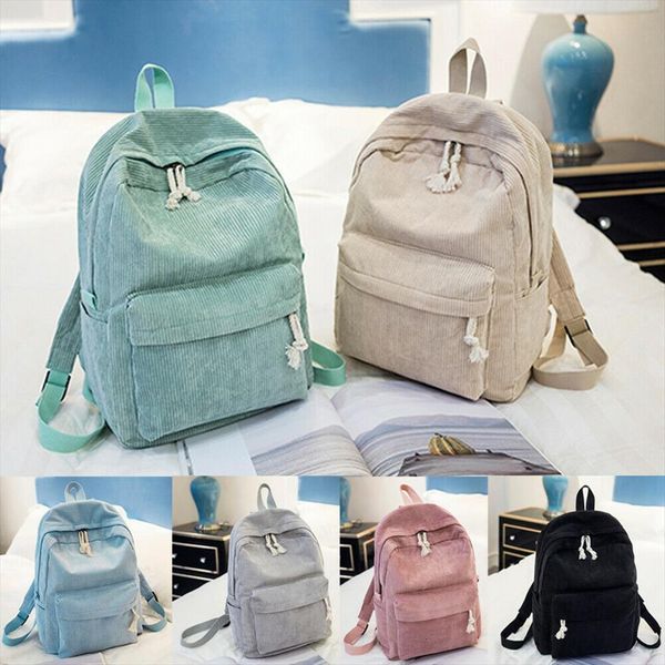 women corduroy travel school backpack satchel bag bookbags shoulder rucksack large capacity
women corduroy travel school backpack satchel bag bookbags shoulder rucksack large capacity