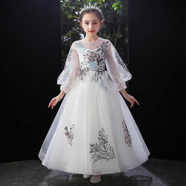girl's dresses flower girl illusion o-neck luxury white embroidery lovely princess floor-length tulle lace full kids party gown h257, Red;yellow
girl's dresses flower girl illusion o-neck luxury white embroidery lovely princess floor-length tulle lace full kids party gown h257, Red;yellow