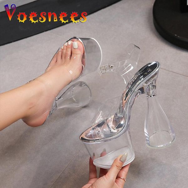 sandals women high heels summer 17.5cm transparent ladies silver party pvc female open toe platform nightclub shoes, Black
sandals women high heels summer 17.5cm transparent ladies silver party pvc female open toe platform nightclub shoes, Black