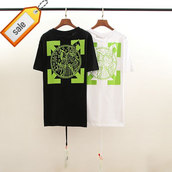white nstyle 2021 summer off new arrstyle print series oversized short sleeve t-shirt, White;black
white nstyle 2021 summer off new arrstyle print series oversized short sleeve t-shirt, White;black