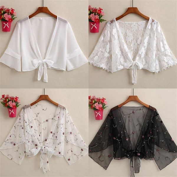 women's jackets 2021 summer elegant women lace shawl capes lady white wraps bow tie wrap bolero accessories coat sun protection wz1346, Black;brown
women's jackets 2021 summer elegant women lace shawl capes lady white wraps bow tie wrap bolero accessories coat sun protection wz1346, Black;brown