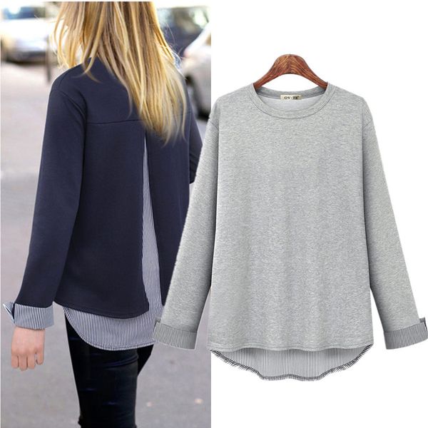 new 2021 women spring autumn soild color sweatshirt long sleeve loose stripe female casual o neck pullover clothing od8c, Black
new 2021 women spring autumn soild color sweatshirt long sleeve loose stripe female casual o neck pullover clothing od8c, Black