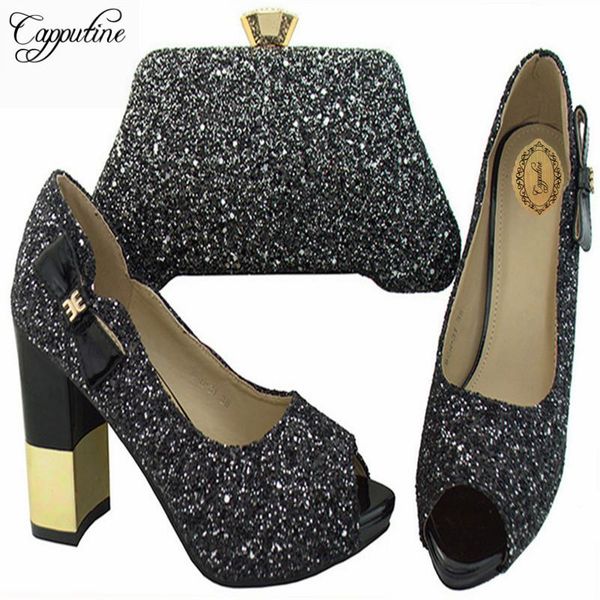 dress shoes capputine italian with matching bags rhinestones african and set for wedding bch-31, Black
dress shoes capputine italian with matching bags rhinestones african and set for wedding bch-31, Black