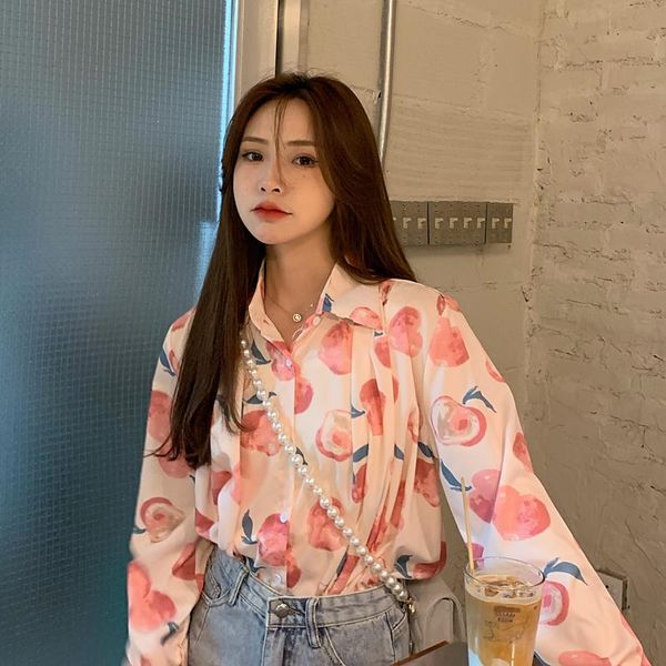 women's blouses & shirts spring women long sleeve chiffon printing single breasted blouse you268, White
women's blouses & shirts spring women long sleeve chiffon printing single breasted blouse you268, White