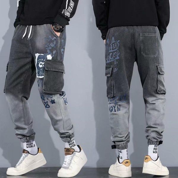 men's pants streetwear jogging men japan harajuku fashion cargo casual clothing elastic waist trousers, Black
men's pants streetwear jogging men japan harajuku fashion cargo casual clothing elastic waist trousers, Black