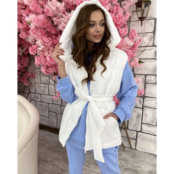 women's vests novalya spring autumn hooded women fashion solid tie belt coats elegant wide shoulder pockets female ladies, Black;white
women's vests novalya spring autumn hooded women fashion solid tie belt coats elegant wide shoulder pockets female ladies, Black;white