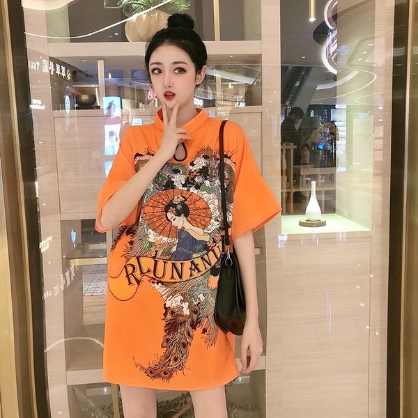 women summer dress 2021 plus size asian clothes oriental dress cheongsam chinese dress qipao vintage robe t shirt femme 10033, Red
women summer dress 2021 plus size asian clothes oriental dress cheongsam chinese dress qipao vintage robe t shirt femme 10033, Red
