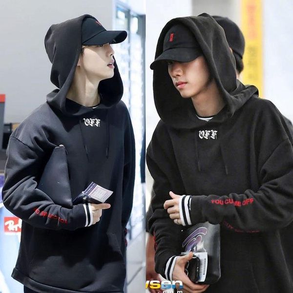 men's hoodies & sweatshirts got7 katoen lange mouwen hooded oversized hoodie sweatshirt mode losse mannen vrouwen kpop nieuwe trainings, Black 
men's hoodies & sweatshirts got7 katoen lange mouwen hooded oversized hoodie sweatshirt mode losse mannen vrouwen kpop nieuwe trainings, Black