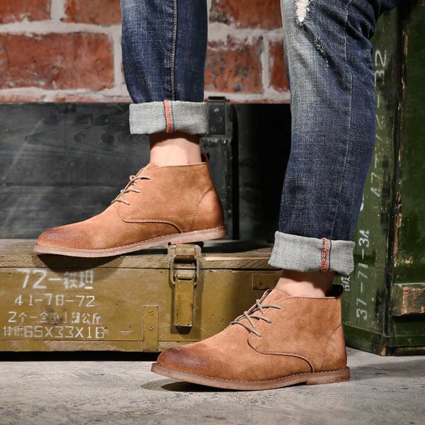 2021 macy martin boots cowhide men's british short tooling tide desert, Black 
2021 macy martin boots cowhide men's british short tooling tide desert, Black