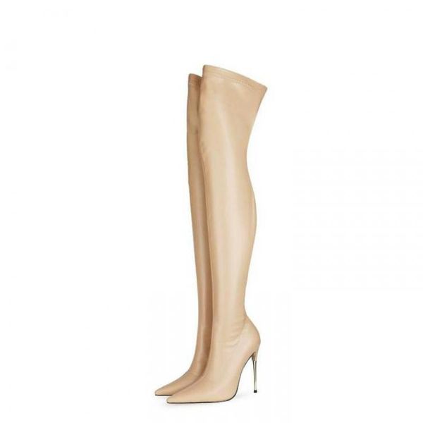 boots plus size over the knee stiletto high heel stretch boot long thigh men pointed women shoe beige botas femininas, Black
boots plus size over the knee stiletto high heel stretch boot long thigh men pointed women shoe beige botas femininas, Black