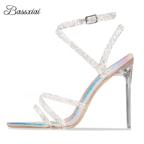 jeweled crystal narrow band party sandals women clear thin high heel cross strappy laser silver summer sandalias mujer, Black
jeweled crystal narrow band party sandals women clear thin high heel cross strappy laser silver summer sandalias mujer, Black