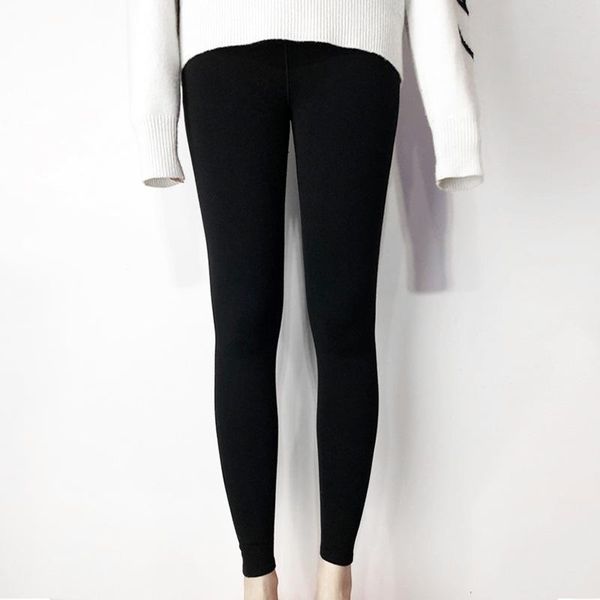 women's leggings autumn winter cashmere seamless one-piece solid color slim knitted trousers, Black
women's leggings autumn winter cashmere seamless one-piece solid color slim knitted trousers, Black