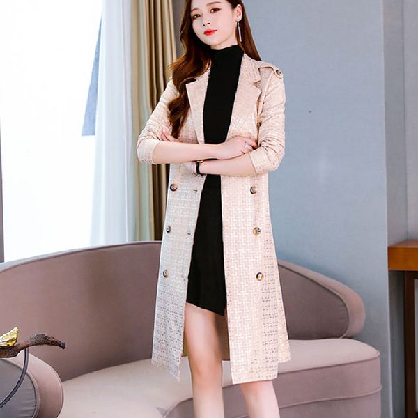 2021 new autumn feminine temperament blouse double breasted outwear ladies trellis coat girls long section jacket ewhj, Tan;black
2021 new autumn feminine temperament blouse double breasted outwear ladies trellis coat girls long section jacket ewhj, Tan;black