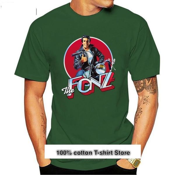 men's t-shirts alta calidad, el fonz fonzie dÃas felices genial retro tv show de televisión camisetas comedia, White;black
men's t-shirts alta calidad, el fonz fonzie dÃas felices genial retro tv show de televisión camisetas comedia, White;black