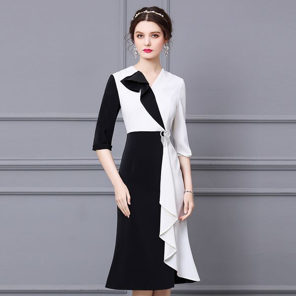 2021 new superior quality spring work summer office women fishtail party dress v-neck slim ruffles occupation dresses 004t, Black;gray
2021 new superior quality spring work summer office women fishtail party dress v-neck slim ruffles occupation dresses 004t, Black;gray