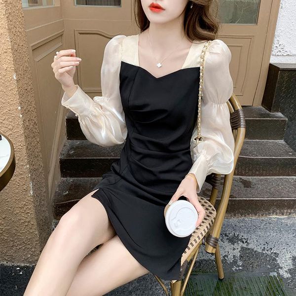 casual dresses chikichi 2021 spring and autumn products hepburn style french square collar temperament puff sleeve dress women, Black;gray
casual dresses chikichi 2021 spring and autumn products hepburn style french square collar temperament puff sleeve dress women, Black;gray