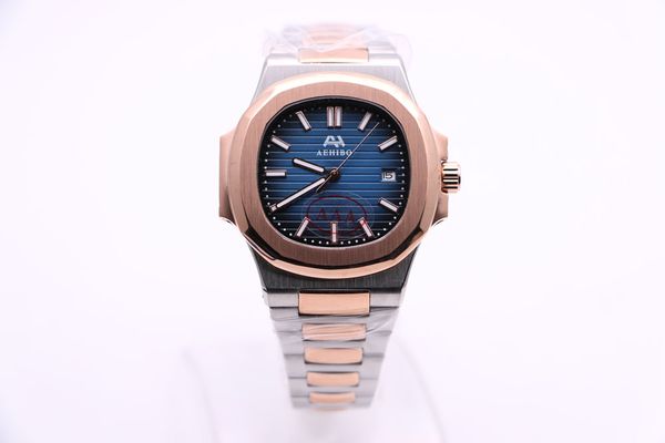 brand everose gold two tone case blue dial aehibo automatic movement men watch glass back hardlex glass stainless steel mens wristwatches, Slivery;brown
brand everose gold two tone case blue dial aehibo automatic movement men watch glass back hardlex glass stainless steel mens wristwatches, Slivery;brown