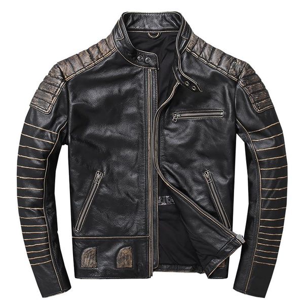men's leather & faux 2021 retro vintage black men slim fit biker's jacket plus size xxxxxl genuine cowhide motorcycle coat
men's leather & faux 2021 retro vintage black men slim fit biker's jacket plus size xxxxxl genuine cowhide motorcycle coat