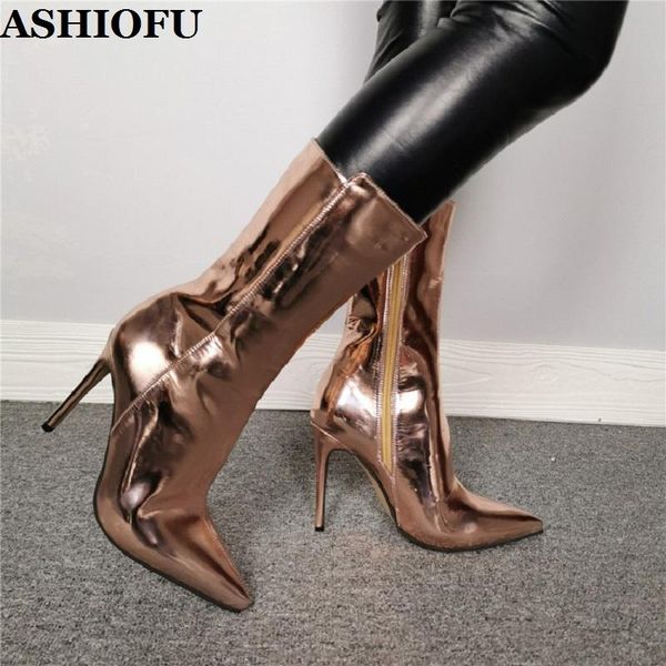 boots ashiofu style real pos ladies high heel shiny pu leather party ankle pointed-toe plus evening fashion, Black
boots ashiofu style real pos ladies high heel shiny pu leather party ankle pointed-toe plus evening fashion, Black