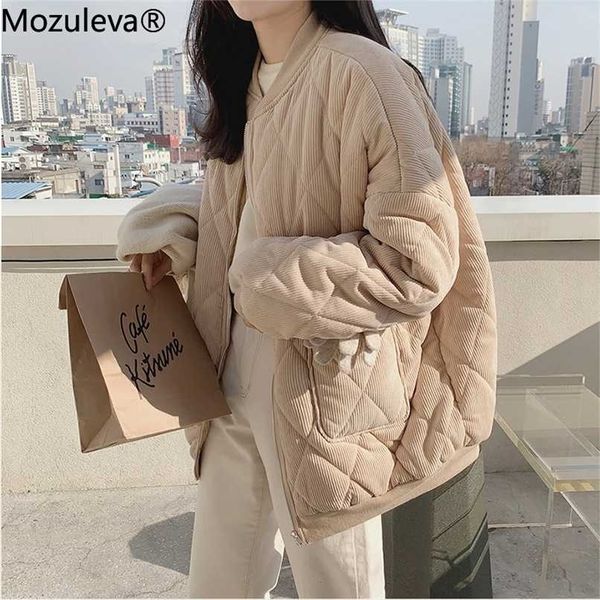 mozuleva autumn winter women thick jackets v-neck puffer corduroy parkas high-quality warm oversize vintage wild coat 211015, Black
mozuleva autumn winter women thick jackets v-neck puffer corduroy parkas high-quality warm oversize vintage wild coat 211015, Black