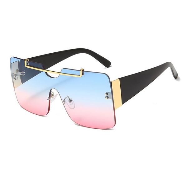 sunglasses fashion rimless brand design women men oversized square luxury vintage eyewear uv400 shades, White;black
sunglasses fashion rimless brand design women men oversized square luxury vintage eyewear uv400 shades, White;black