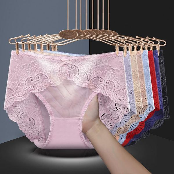 women's panties lace seamless ladies underwear ice silk refreshing mid waist hollow transparent women bow cotton briefs elegant, Black;pink
women's panties lace seamless ladies underwear ice silk refreshing mid waist hollow transparent women bow cotton briefs elegant, Black;pink