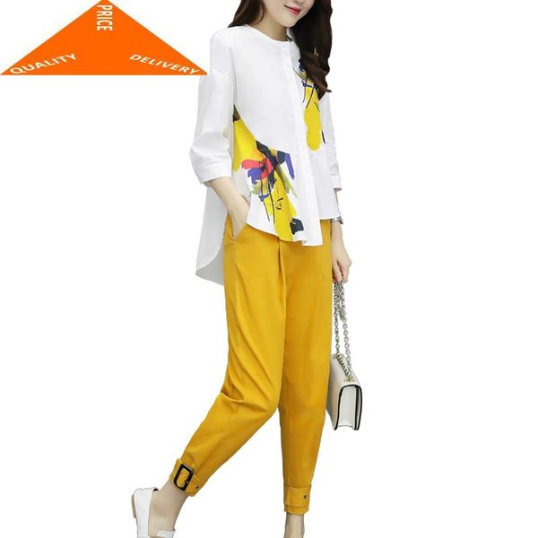 women's two piece pants fashion autumn 2021 women 2 set and print blouse female casual suits sweet ladies costumes sets lwl628, White
women's two piece pants fashion autumn 2021 women 2 set and print blouse female casual suits sweet ladies costumes sets lwl628, White