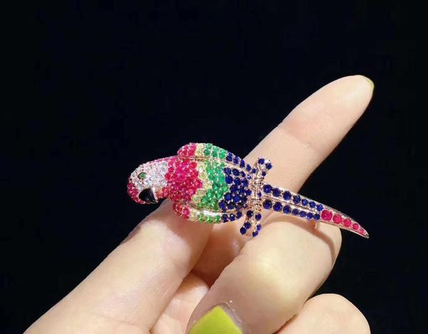 multi color parrot brooch 925 sterling silver cubic zircon brooh jewelry fine, Gray
multi color parrot brooch 925 sterling silver cubic zircon brooh jewelry fine, Gray