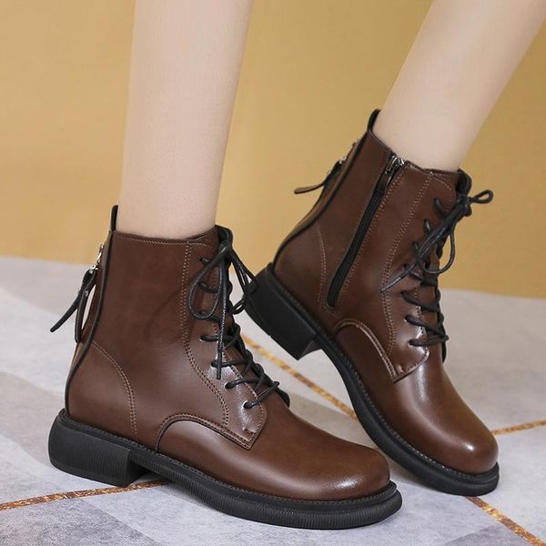 boots 2021 winter keep warm lace up motorcycle women fashion back zipper platform ankle woman side, Black
boots 2021 winter keep warm lace up motorcycle women fashion back zipper platform ankle woman side, Black