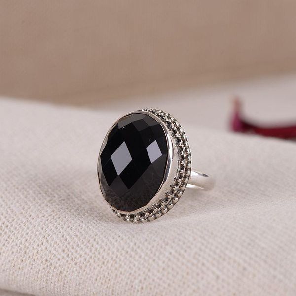 cluster rings natural black onyx 925 sterling silver for women faceted stone vintage retro style simple elegant conjunto aneis, Golden;silver
cluster rings natural black onyx 925 sterling silver for women faceted stone vintage retro style simple elegant conjunto aneis, Golden;silver