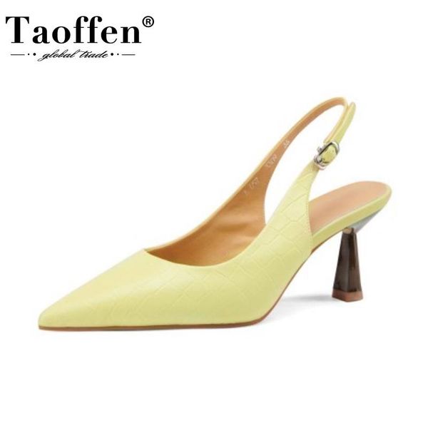 sandals taoffen women real leather pointed toe shoes for summer fashion strange heels ladies footwear size 34-39, Black
sandals taoffen women real leather pointed toe shoes for summer fashion strange heels ladies footwear size 34-39, Black