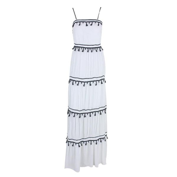 women's off shoulder layered maxi dress, thin spaghetti straps high waist tassel dress party club dress, Black;gray
women's off shoulder layered maxi dress, thin spaghetti straps high waist tassel dress party club dress, Black;gray