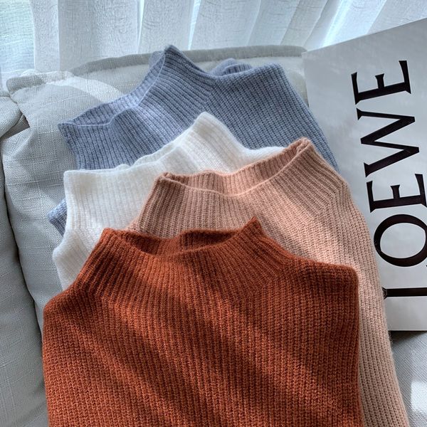 new 2021 winter high-quality half-collar with dehaired angora pine plaid bottoming soft sweater warm d9zr, White;black
new 2021 winter high-quality half-collar with dehaired angora pine plaid bottoming soft sweater warm d9zr, White;black
