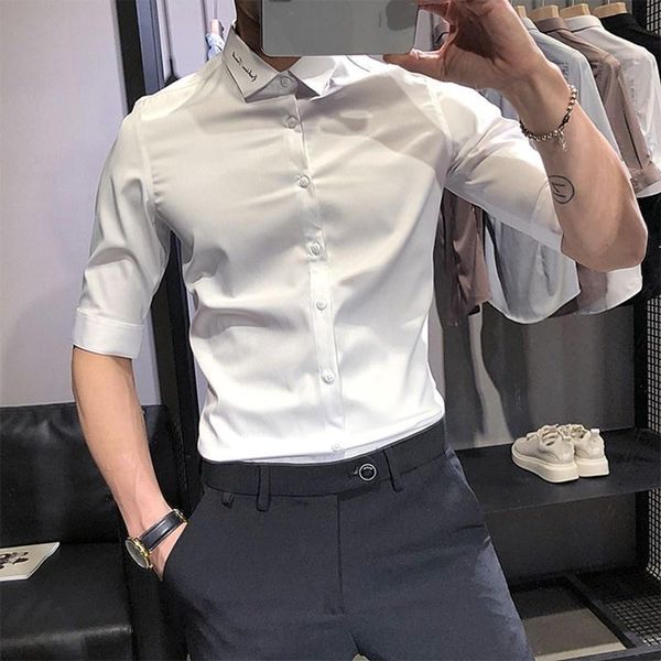 men's casual shirts summer 2022 mens korean style slim turn-down collar concise fashion business shirt vintage outdoor male blouse, White;black
men's casual shirts summer 2022 mens korean style slim turn-down collar concise fashion business shirt vintage outdoor male blouse, White;black