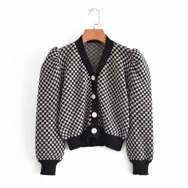 women's knits & tees puwd vintage women puff sleeve v neck black cardigan 2021 summer fashion ladies single breasted sweaters girls chi, White
women's knits & tees puwd vintage women puff sleeve v neck black cardigan 2021 summer fashion ladies single breasted sweaters girls chi, White