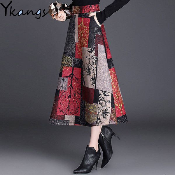 2021 plus size 4xl printed fllowers red long skirts fashion winter women casual maxi femme elastic high waist plaid wool skirt 6t88, Black
2021 plus size 4xl printed fllowers red long skirts fashion winter women casual maxi femme elastic high waist plaid wool skirt 6t88, Black