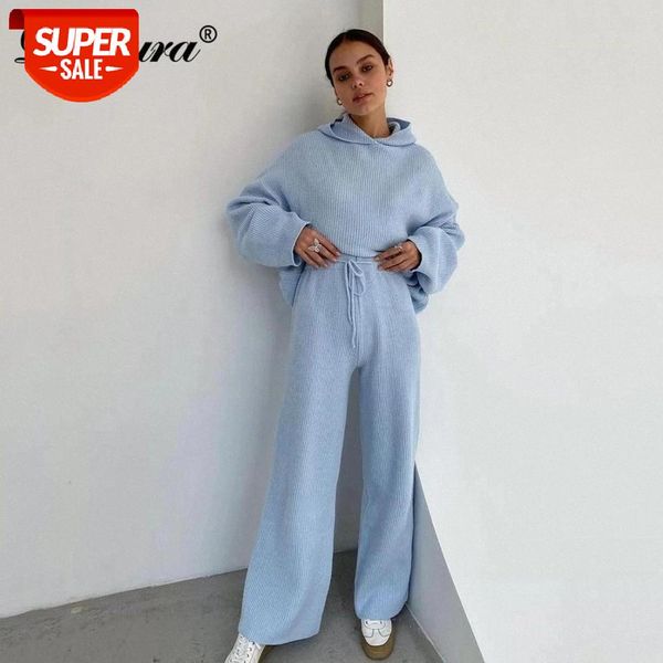 Dulzura Ribbed Knitted Women Ulzzang Lazy 2 Piece Set Pullover Hoodie Sweatshirt Wide Leg Pants Loose Streetwear Autumn Winter #uG5d, White
Dulzura Ribbed Knitted Women Ulzzang Lazy 2 Piece Set Pullover Hoodie Sweatshirt Wide Leg Pants Loose Streetwear Autumn Winter #uG5d, White