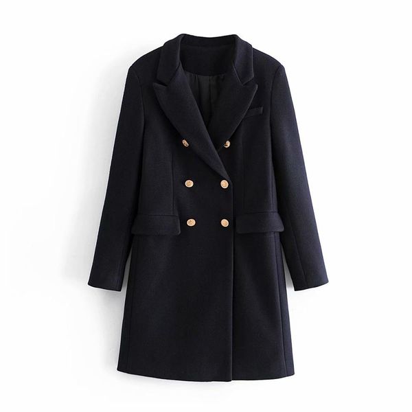 autumn winter women tweed coat navy blue solid long sleeve casual women jacket windbreaker outerwear trench parka female 210218, Black
autumn winter women tweed coat navy blue solid long sleeve casual women jacket windbreaker outerwear trench parka female 210218, Black